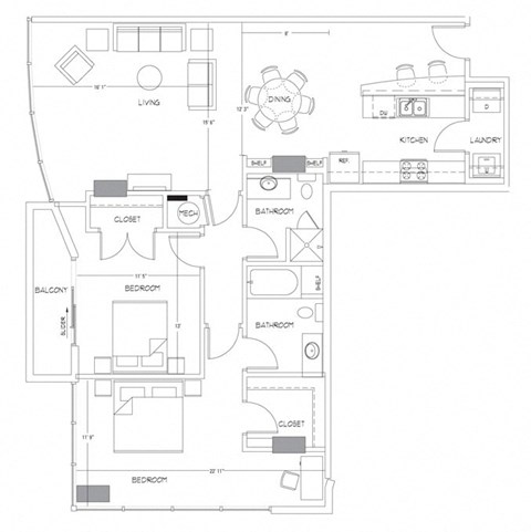 Floorplan at Glass House by Windsor